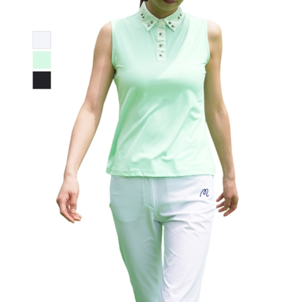 럭스골프 LB3M510W 여성 스터드 민소매 골프셔츠