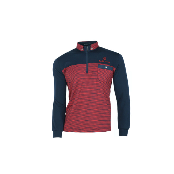 페라어스 남성 골프 단추깃 줄배색 티셔츠 CTAJ2034S2
