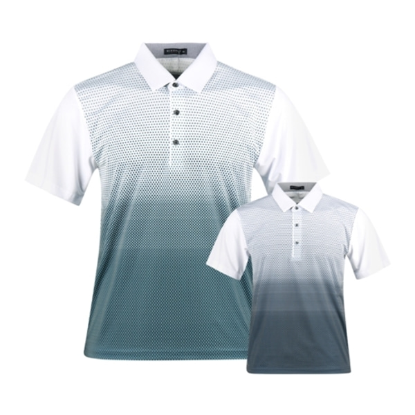 럭스골프 RM3M413 남성 패턴 반팔 골프셔츠
