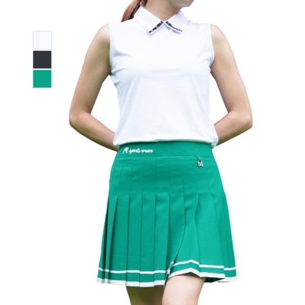 럭스골프 LB3M512W 여성 스터드 민소매 골프셔츠