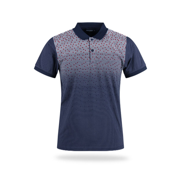 럭스골프 레드볼트 남성 여름 반팔 골프 셔츠 RM1M409