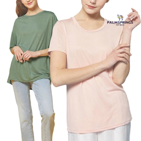 럭스골프 PA20TSSWTS 팜스프링스 여성 소프트 플랙스 반팔 티셔츠